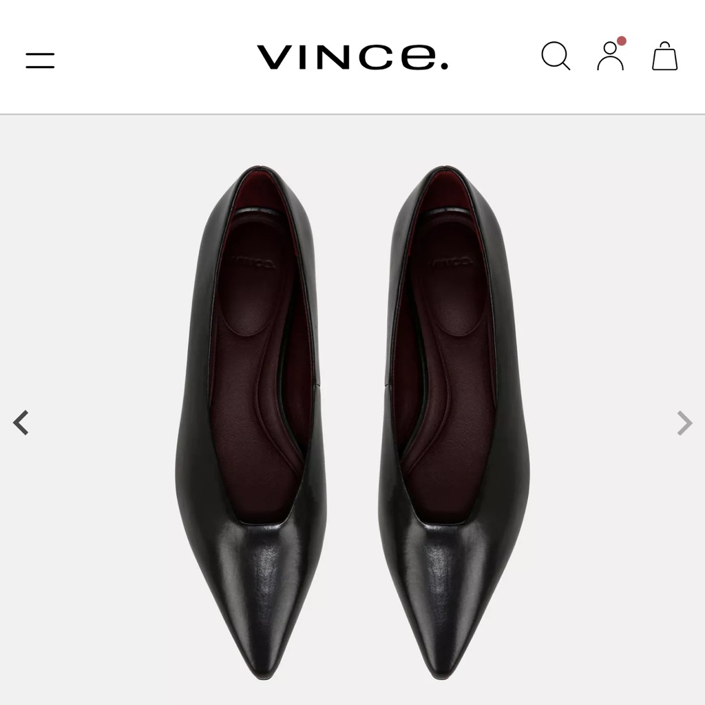 Vince Isabela Leather Flats Size 9.5- Nwot- No Box